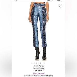 Camila Coelho Cecile pants (just bought ) still on Revolve site. Never worn